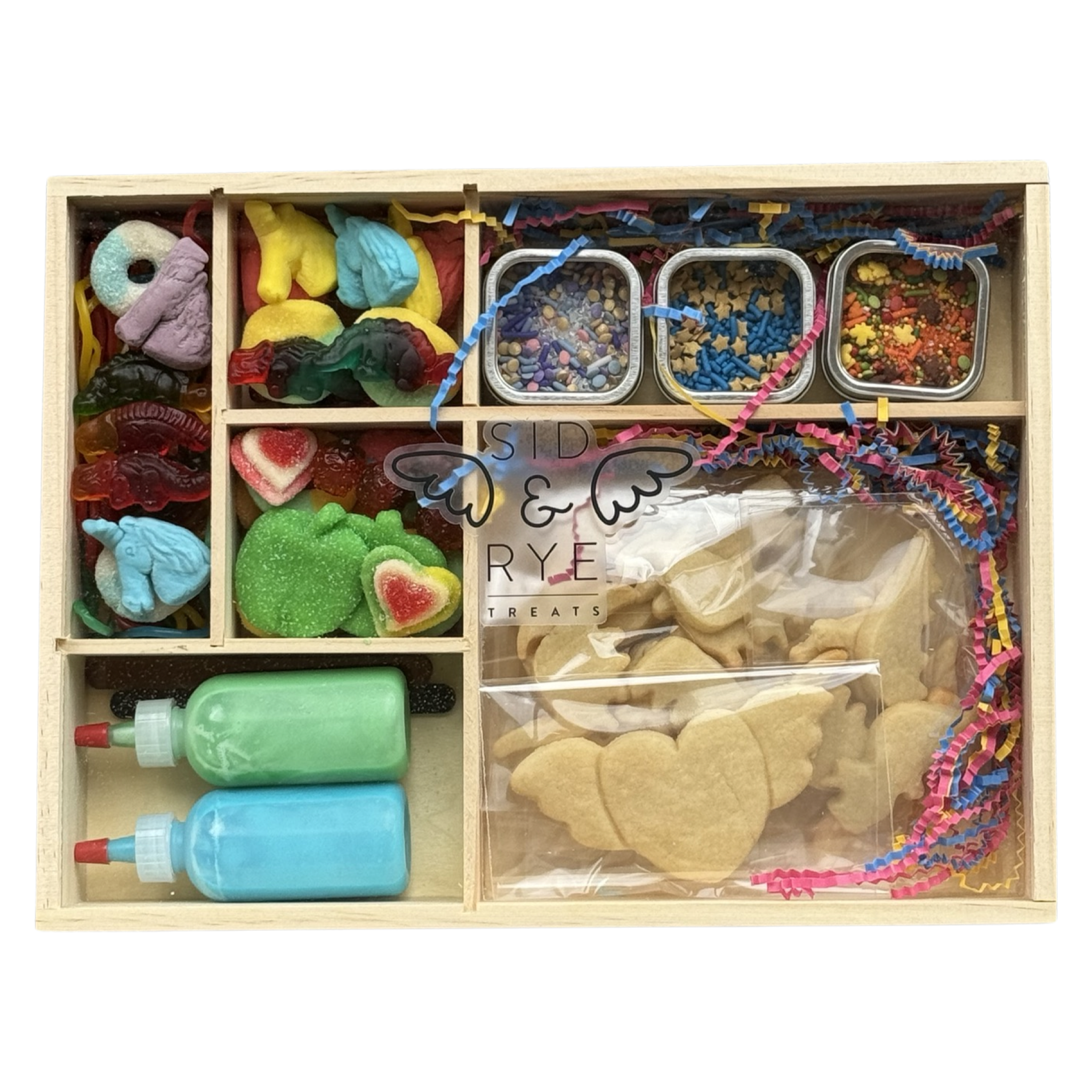 Mini DIY Cookie Kit in wood box