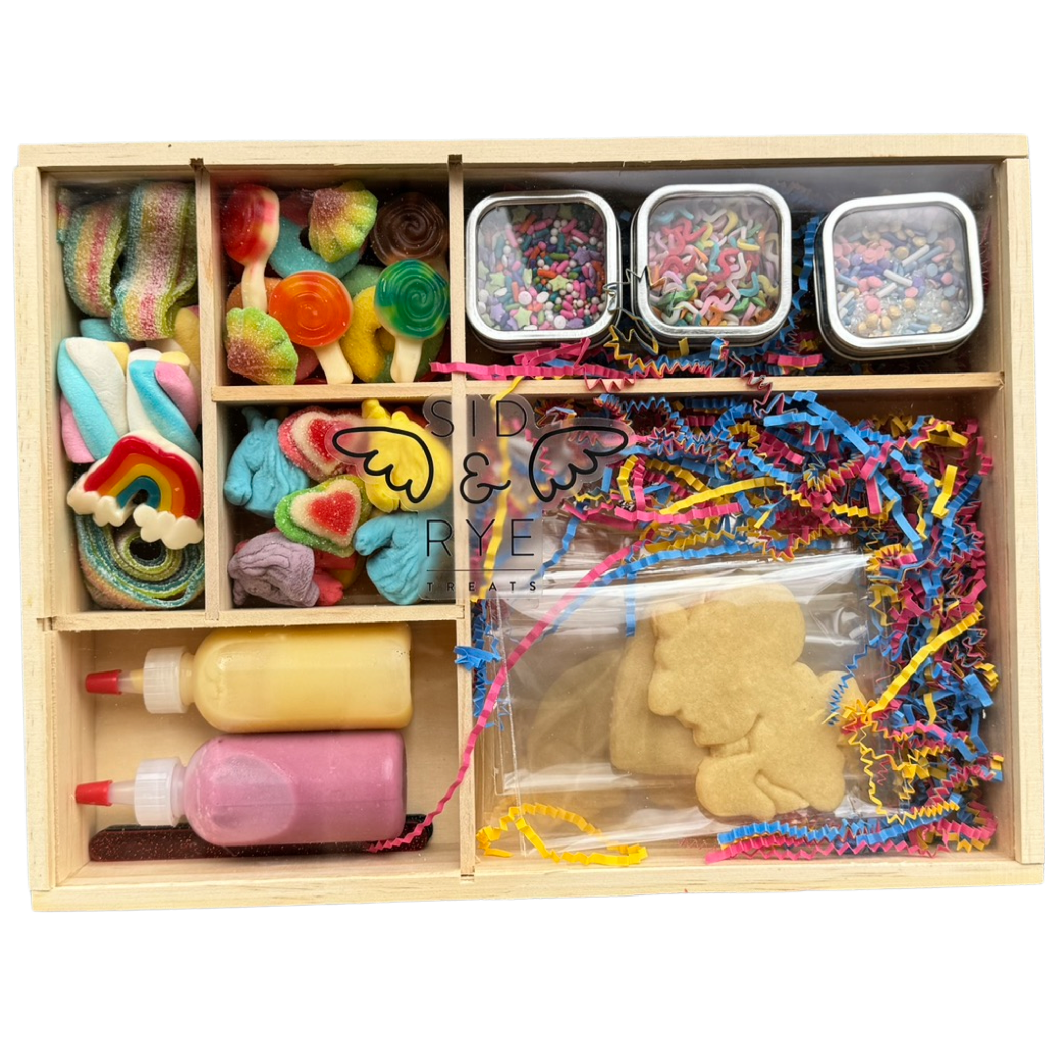 Mini DIY Cookie Kit in wood box