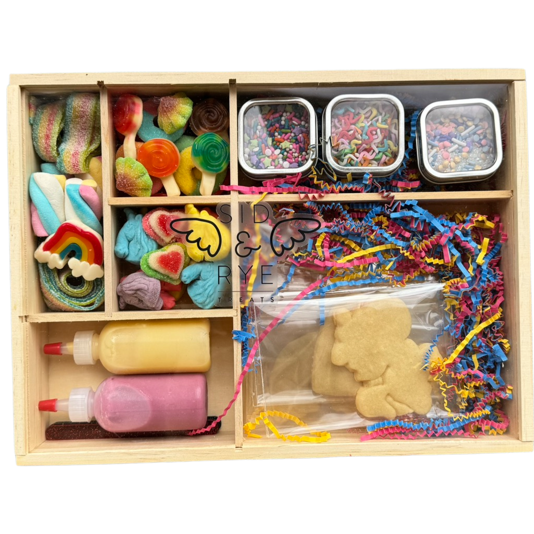 Mini DIY Cookie Kit in wood box