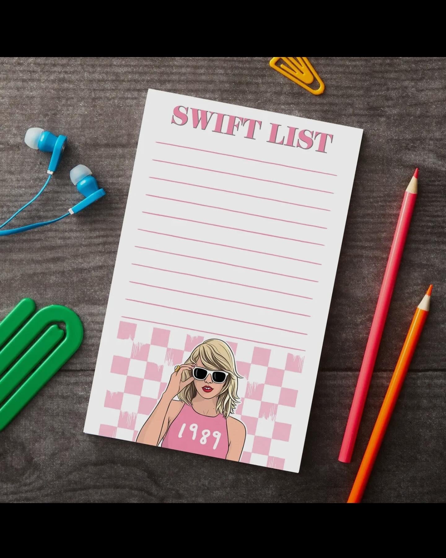 Taylor Swift Notepad